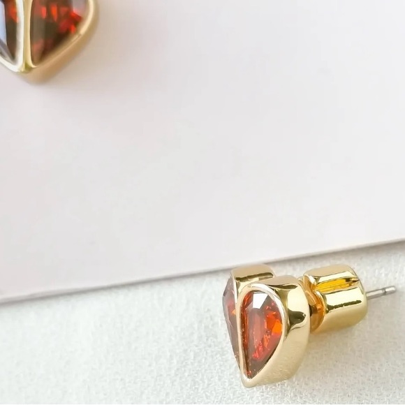 KATE SPADE Rock Solid Stone Heart Stud Earrings - Picture 3 of 4